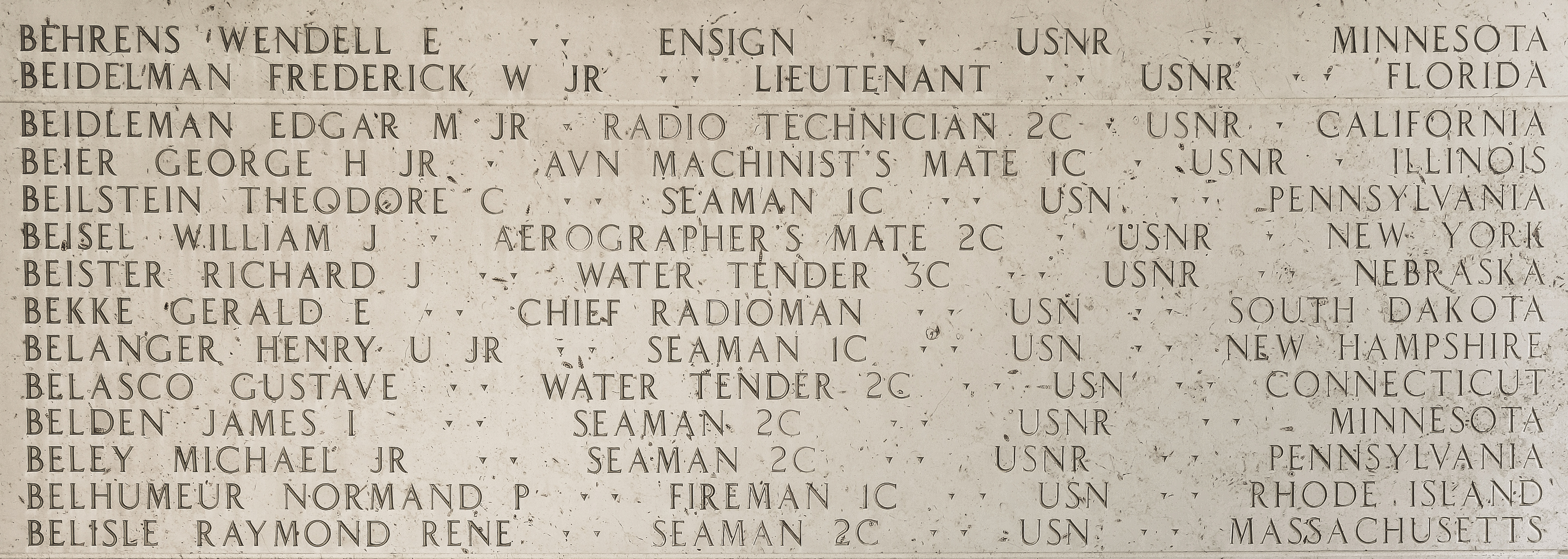 Frederick W. Beidelman, Lieutenant